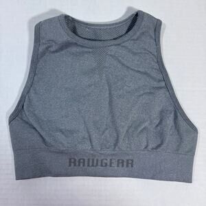 Rawgear Crop Top Gray Heather Pullover Sports Bra Size Small NWT